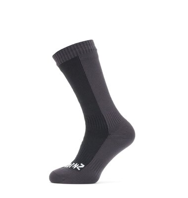 Sealskinz Waterproof Warm Weather Mid Length Sock Black/Grey