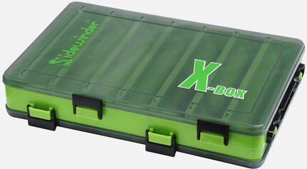 Sidewinder X-Box Double Sided Lure Box Fluro Green 29x20x5cm