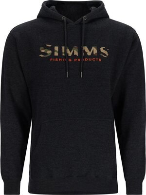 Simms Logo Hoody Charcoal Heather