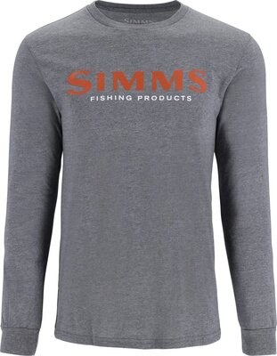 Simms Logo Long Sleeve Shirt Athletic Heather