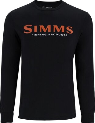 Simms Logo Long Sleeve Shirt Jet Black