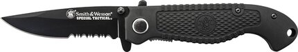 Smith & Wesson Special Tactical Drop Point Serrated Folding Knife 3.5in