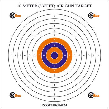 SMK 10 Metre Coloured Target 14cm