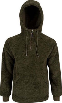 Speero Sherpa Fleece Hoodie Dark Olive