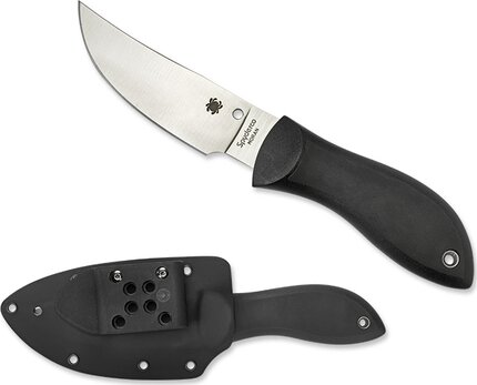 Spyderco Bill Moran Upswept Black FRN Inlay with Sheath 3.92in Fixed Blade