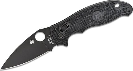 Spyderco Manix 2 LWT Black FRCP Black Blade 3.37in Locking Knife