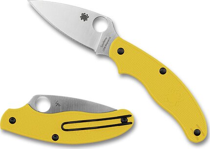 Spyderco UK Penknife Lightweight Yellow Magnacut 2.98in Locking Knife
