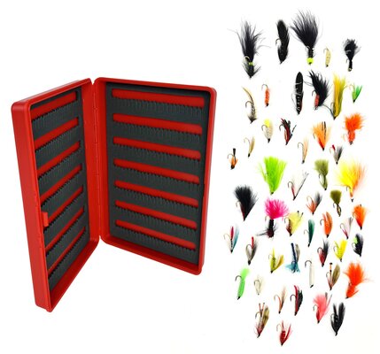 Stillwater Red Fx Box with 50 Assorted Lures