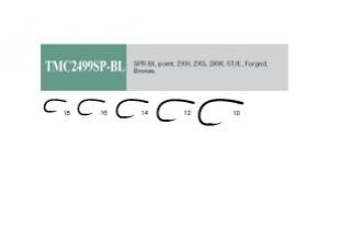 Tiemco TMC2499SPL-Dry Fly, 2 extra heavy, 3 extra wide, special point, barbless Hooks