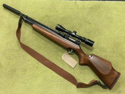 Preloved Webley Raider 2 Shot .22 PCP Air Rifle with Scope Silencer and Bag (Birmingham) - Used