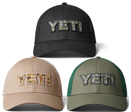 Yeti Camo Logo Badge Low Pro Trucker Hat