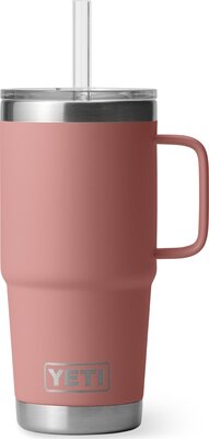 Yeti Rambler 25oz Straw Mug Sandstone Pink