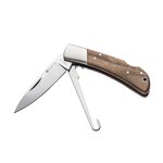 Beretta Nyala Folding Two Blade Knife Walnut/Orange G10 75mm Blade