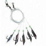 Fladen Red/Silver Flasher Sea Rig - 5 Hook