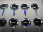Funky Fly Tying Tab Eyes Holographic Silver 3D