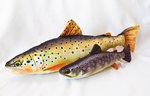Gaby Baby Brown Trout Fish Pillow