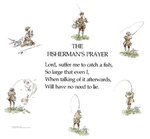 Fishing Maps Fisherman's Prayer Unframed