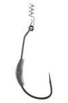 Mikado Offset Weedless Worm Hook With Screw Weighted