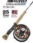Orvis Helios 3D 9ft 4pc Fly Rod - Blue