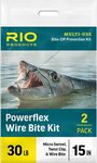 Rio Powerflex Wire Bites Leader With Swivel And Twist Clip 2pc