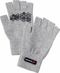 Scierra Wool Half Finger Glove - Light Grey Melange