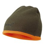 Seeland Ian Reversible Beanie Hat Hi-Vis Orange/Pine Green One Size