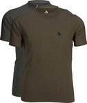 Seeland Outdoor 2-pack T-Shirt Raven + Pine Green