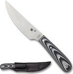 Spyderco Bow River Black/White with Sheath 4.36in Fixed Blade