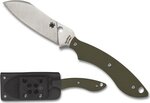 Spyderco Stok Drop Point OD Green with Sheath 2.95in Fixed Blade