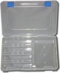 Turrall Clear Plastic Pike Fly Box (6 Comp)