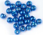 Turrall Metallic Blue Beads 25pack